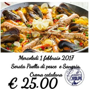 serata paella e sangria